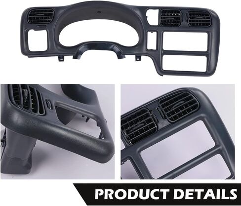 G-PLUS Dashboard Dash Cover Compatible with 1998-2004 Chevy Blazer S10/GMC Jimmy Sonoma Dash Trim Bezel Cover Black (not fit double din) in Kuwait
