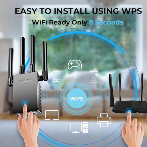 2025 Newest WiFi Extender Signal Booster The Longest Range up to 10000+sq. ft, Internet Booster for Home, Repeater Signal Amplifier, 1-Tap Setup, 5 Working Modes，6X Faster Access Point in Saudi Arabia
