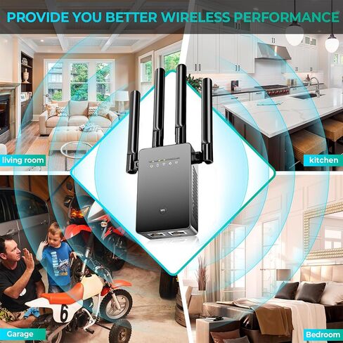 2025 Newest WiFi Extender Signal Booster The Longest Range up to 10000+sq. ft, Internet Booster for Home, Repeater Signal Amplifier, 1-Tap Setup, 5 Working Modes，6X Faster Access Point in Saudi Arabia