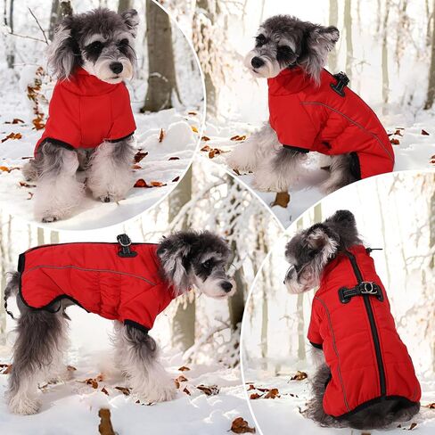 Gyuzh Dog Coat with Harness Dog Coat Winter Waterproof Dog Jacket Dog Winter Coats Jackets with Reflective Harness Built in for Small Medium Large Dogs in Saudi Arabia
