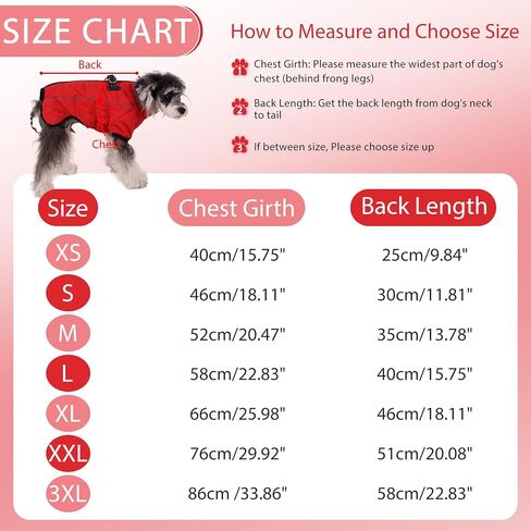 Gyuzh Dog Coat with Harness Dog Coat Winter Waterproof Dog Jacket Dog Winter Coats Jackets with Reflective Harness Built in for Small Medium Large Dogs in Saudi Arabia