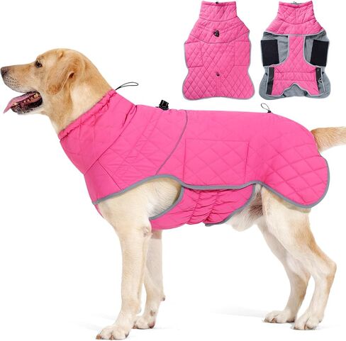 Dotoner Dog Jackets-Warm Dog Coat Reflective Dog Fleece Vest Waterproof Dog Jacket Windproof Dog Winter Coat Dog Cold Weather Coats Dog Jackets for Large Dogs(XXXL,Blue) in Kuwait