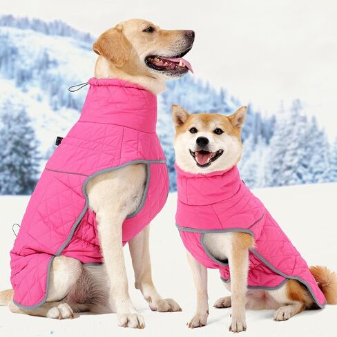 Dotoner Dog Jackets-Warm Dog Coat Reflective Dog Fleece Vest Waterproof Dog Jacket Windproof Dog Winter Coat Dog Cold Weather Coats Dog Jackets for Large Dogs(XXXL,Blue) in Kuwait