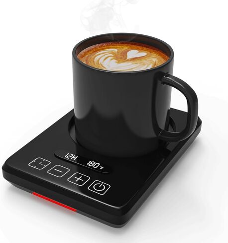 Coffee Mug Warmer for Desk, Electric Mug Warmer with 7 Temp, Fastest Heating & Highest Temperature, 1-12H Timer Smart Coffee Cup Warmer Auto Shut On/Off, Beverage Mug Warmer for Coffee and Tea (Black) in Saudi Arabia