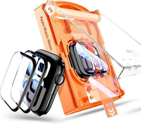 Tensea 2Pack لـ Apple Watch Series 10 واقي شاشة 46 مم 42 مم، طبقة واقية ناعمة مع مجموعة تركيب، لـ iWatch Series 10 46 مم 42 مم in Saudi Arabia