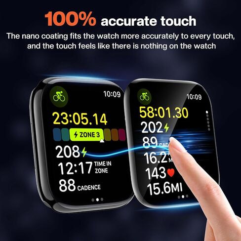 Tensea 2Pack لـ Apple Watch Series 10 واقي شاشة 46 مم 42 مم، طبقة واقية ناعمة مع مجموعة تركيب، لـ iWatch Series 10 46 مم 42 مم in Saudi Arabia