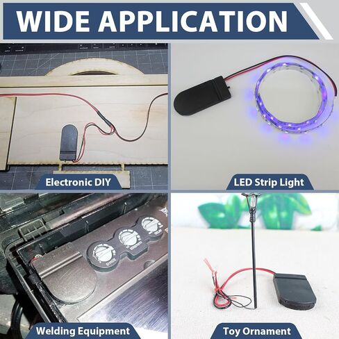 SDTC Tech 6 Pack CR2032 حامل بطارية عملة معدنية، حامل بطارية CR2032 مع مفتاح، CR2032 زر خلية بطارية عملة حامل مع أسلاك يؤدي تشغيل إيقاف التشغيل (أسود، 3 × 1 سولت + 3 × 2 سولت) in Saudi Arabia