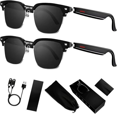 Smart Glasses Listenable Songs, Smart Wireless Headphone Sunglasses,Sunglasses for Women & Men in Saudi Arabia