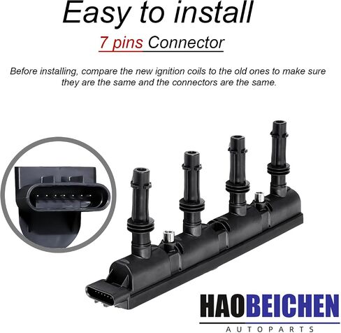 Pack of 6 Ignition Coil Pack Compatible with Traverse Buick Enclave GMC Acadia Cadillac CTS STS SRX Lacrosse Saturn 12583514 UF375 12613057 12629037 in Saudi Arabia