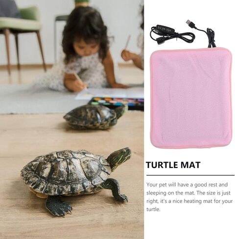 POPETPOP Reptile Heating Pad 5V 10W Reptile Heat Mat: Tortoise Heating Pad with Temperature Adjustment Polyester Reptile Heater Warm Cushion for Turtle Tortoise Snakes Lizard in Saudi Arabia