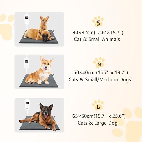وسادة تدفئة للحيوانات الأليفة من بيكوت، كبيرة، درجة حرارة قابلة للتعديل مع مؤقت، وسادات تدفئة للكلاب مع كابل مزدوج المقاومة، طبقة مقاومة للماء، وسادة تدفئة للقطط، وسادة تدفئة داخلية كهربائية للكلاب والقطط، حصيرة ساخنة in Kuwait