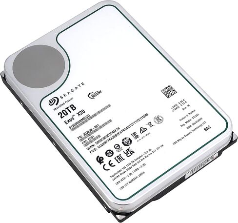 Seagate Exos X20 ST20000NM002D 512E/4KN SAS 12 جيجابت/ثانية 20 تيرابايت 7200 دورة في الدقيقة 256 ميجابايت محرك الأقراص الصلبة للمؤسسات (متجدد) in Saudi Arabia