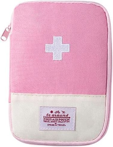 1Pc Pink First Aid Bag - Empty First Aid Pouch, Mini Portable Medical Bag for Outdoor Camping Hiking Traveling Emergency Bag First Aid Kits Sports and Outdoors First Aid（Small 15 * 10.5cm） in Saudi Arabia