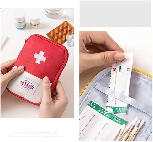 1Pc Pink First Aid Bag - Empty First Aid Pouch, Mini Portable Medical Bag for Outdoor Camping Hiking Traveling Emergency Bag First Aid Kits Sports and Outdoors First Aid（Small 15 * 10.5cm） in Saudi Arabia