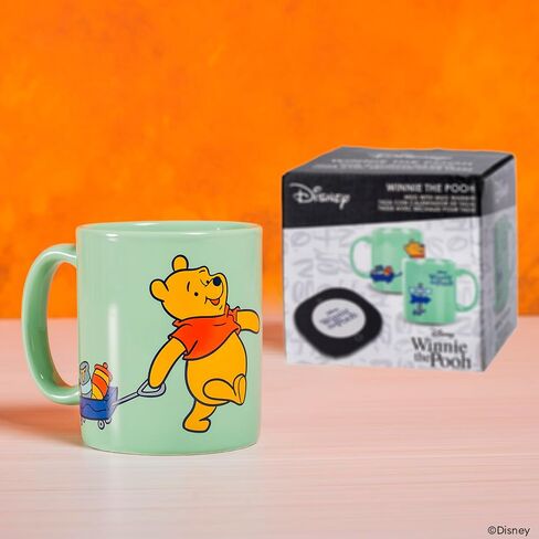 Uncanny Brands Disney Winnie The Pooh 12oz Mug Warmer Set – Keeps Your Favorite Beverage Warm - Auto Shut On/Off in Kuwait