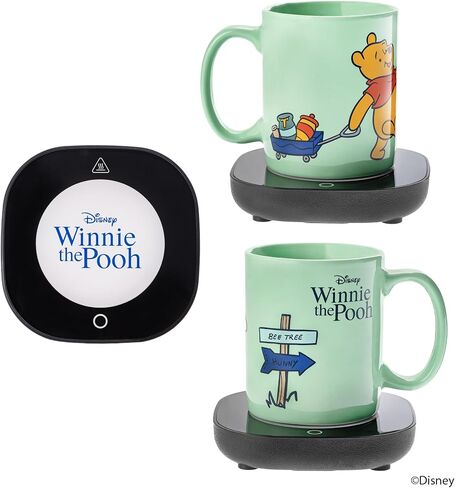 Uncanny Brands Disney Winnie The Pooh 12oz Mug Warmer Set – Keeps Your Favorite Beverage Warm - Auto Shut On/Off in Kuwait