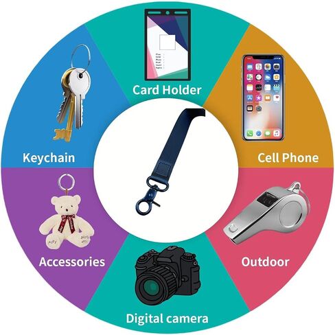 Fun Durable Lanyards Themed Print black Lanyard Neck Strap Key Chain with Chain ID Holder for Men and Women,Clip & Buckle Badge Holder in Saudi Arabia