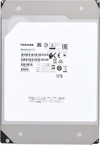 محرك الأقراص الصلبة المكتبي Toshiba MG08ACA16TE سعة 16 تيرابايت 7200 دورة في الدقيقة 512e مقاس 3.5 بوصة SATA (متجدد) in Saudi Arabia