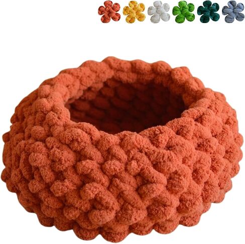 Cat Nest Bed – Premium Handwoven Washable Extra Soft and Warm Indoor House Furniture (Persimmon Yellow,Medium) in Saudi Arabia
