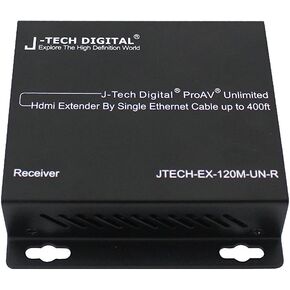 J-Tech Digital ProAV Unlimited HDMI Extender Over Ethernet Cat6 Extender by Single Ethernet Cable up to 400ft (Receiver Only)