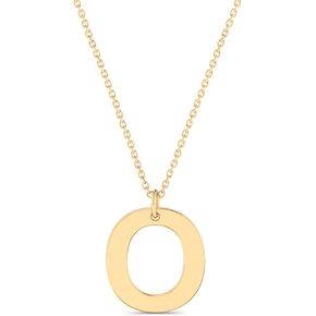GELIN Script T Initial Necklace in 14K Solid Gold | 14k Gold Letter Necklace, A-Z, All Letters, 18"