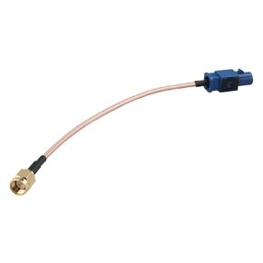 SMA Male to Fakra C Male Vehicle Antenna Adapter Cable RG316 Low Loss Coaxial Pigtail Cable 15cm/6 inch for Truck SUV Car Stereo Head Unit Navigation Receiver System Tracker Modem