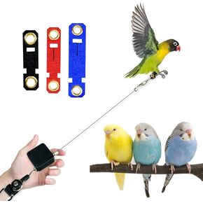 Bird Harness and Leash Retractable Pet Parrot Harness Anti-Bite Pet with Soft Foot Ring
