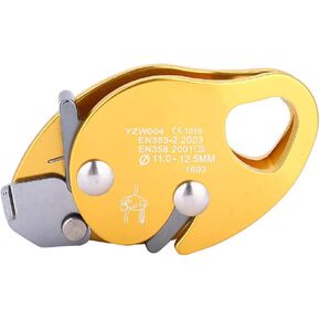 Rope Descender Climbing Rope Grab Self Braking Stop Descender for 11-12.5mm Rope Clamp Grab Climbing Tree Rappel Ring Climbing Gear