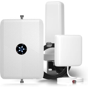 Cell Phone Booster for Home, 3G 4G LTE Cell Phone Signal Booster Up to 5,000 sq.ft, Band 2/4/5/7/28 Cell Booster, Boosts Voice & Data