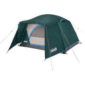 خيمة Coleman Skydome مع دهليز طقس كامل الطيران، خيمة مقاومة للطقس تتسع لـ 4/6 أشخاص يمكن تركيبها في 5 دقائق، تتضمن حقيبة حمل وغطاء مطر، مساحة رأس أكبر بنسبة 20% من الخيام التقليدية in Kuwait