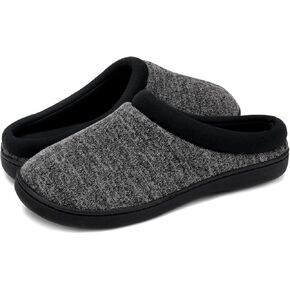 Honalika Mens Slippers with Memory Foam,Breathable Mens House Slippers,Comfy Slip On Slippers for Men Indoor,Non-slip Men's Bedroom Slippers