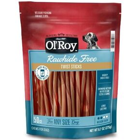 O -Roy Rawhide Free Twist Sticks with Peanut Butter, 50 Count in Saudi Arabia