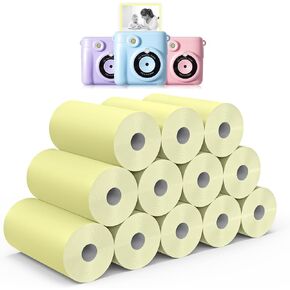 20 Rolls Instant Print Camera for Kids Refill Print Paper - Hikkon Thermal Print Paper Rolls Photo Print HD Printing for Most Kids Instant Camera (White)