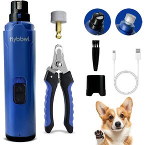 Dog Nail Grinder Quiet: Silent Grind Pro Dog Nail Trimmers - Cat Nail Clippers for Indoor Cats - Dog Nail Trimmers for Large Medium Small Dogs and Cats