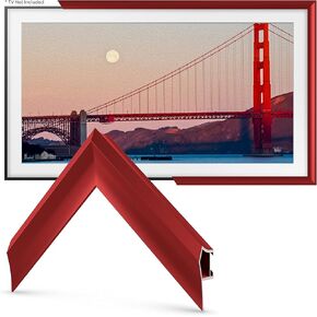 Frame My TV Deco TV Frames Alloy Prismatic - Candy Red Bezel Compatible ONLY with Samsung The Frame TV (65", Fits 2021-2024 Frame TV)