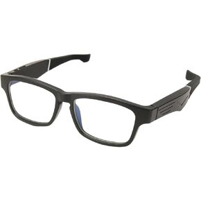 Bluetooth 5.0 Audio Glasses with Built in Mic and Speakers, Smart Glasses Bluetooth with Blue Light Filter Lenses for All Smart Devices Voice Assistant