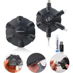 Phone Cleaning Kit, Fits iPhone iPad Airpod & USB C Charging Port, Cable and Connector with Type-C Cleaner Tool,All in One Tools Cleaning Dust Inside Out, Restore Unreliable Connections