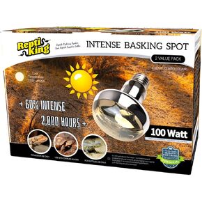 Reptile Heat Lamp, 2-Pack 100W Intense Basking Spot, 2024 G3,Reptile Basking Bulb Light, UVA Heat Lamp Bulbs for Bearded Dragon Turtle Chicken