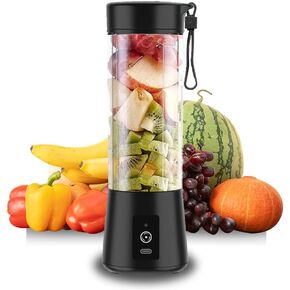 Lyrique Portable Blender: 400ml Personal Electric Blender for Shakes & Smoothies, USB-C Rechargeable, Sharp Stainless Steel Blades with Efficient Mixing Function (White)