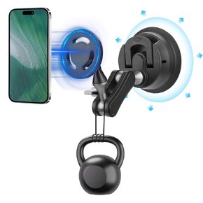 Magnetic Phone Holder for Car, Compatible with MagSafe Car Mount, Windshield Vent Magnetic Car Suction Cup Mount for iPhone 16/15/14/13/12,for Samsung, All Smartphones,Car Accessories