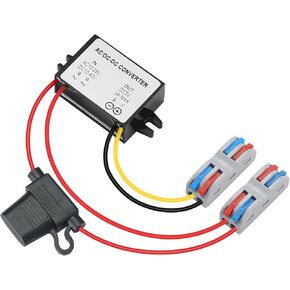 AC DC 15V-40V Step Down to DC 12V 3A Power Converter IP68 Waterproof Transformer 36W Buck Converter for Truck Boat Vehicle Car Cart