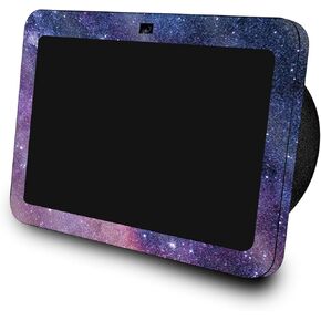 Glossy Glitter Skin Compatible with Amazon Echo Show 8 (3rd Gen, 2023) - Violet Stars - Premium 3M Vinyl Protective Wrap Decal Cover - Easy to Apply | Crafted in The USA by MightySkins