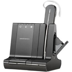 plantronics Savi W745 Wireless Office Headset System With Spare Battery (Renewed)