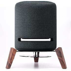 Wooden Stand for Echo Studio and Homepod 2nd/1st Gen Smart Speaker, Stable Desktop Mount for Better Sound and Home Decoration (Black Walnut)