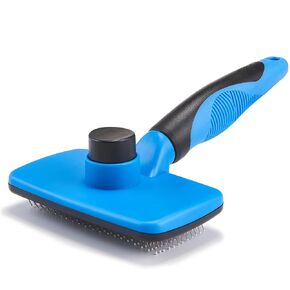 Self Cleaning Slicker Brush for Dogs& Cats, Skin Friendly Grooming Brush for Shedding Long&Short Haired Dogs& Cats, Deshedding Pet Supplies Accessories, Green
