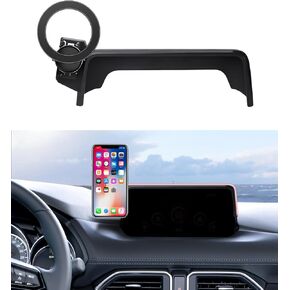 MaserWeller Car Phone Holder for Mazda CX-5 2021-2025 Accessories 10.25-Inch Screen Fixed Clip, 360° Rotation Phone Mount Compatible with MagSafe, Cell Phone Holder That Does Not Affect Air Vent