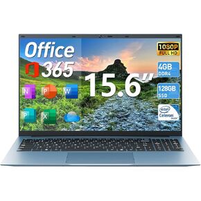 أجهزة كمبيوتر محمولة مقاس 15.6 بوصة، كمبيوتر محمول يعمل بنظام Windows 11 مع ذاكرة وصول عشوائي سعتها 4 جيجابايت وذاكرة وصول عشوائي سعتها 128 جيجابايت SSD، وسعة 4 تيرابايت قابلة للتوسيع، ومعالج Celeron N5095 رباعي النواة (يصل إلى 2.9 جيجاهرتز)، لمدة عام واح in Kuwait