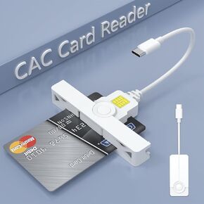 USB C CAC Reader - USB C DOD Military USB Common Access CAC Card Reader - Mini Fold and Portable Smart Card Reader Compatible with Windows, Mac OS Plug and Play