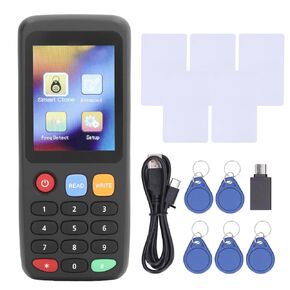 NFC RFID Card Copier X7 Readers Writer Duplicator Access Control Smart Card Copier IC ID Card Copier Access Card Duplicator (5 UID Buckles 5 UID Cards)