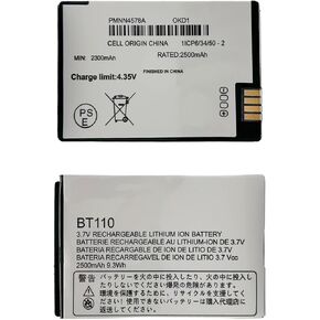 2 Pack BT110 PMNN4578A PMNN4578 Li-ion Battery 2500mAh Replacement for DTR600 DTR700 DTR720 Two Way Radio